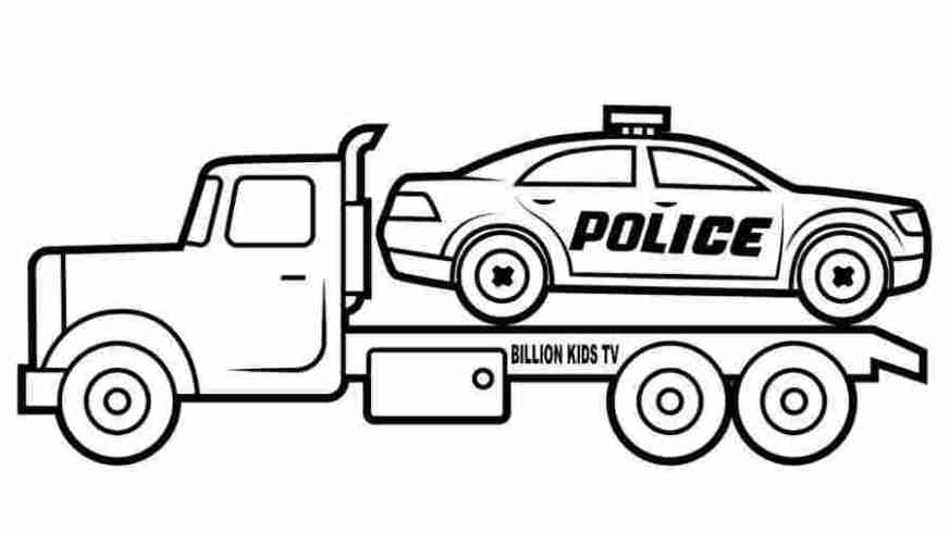 Auto, wóz policyjny, samochody policyjne kolorowanki